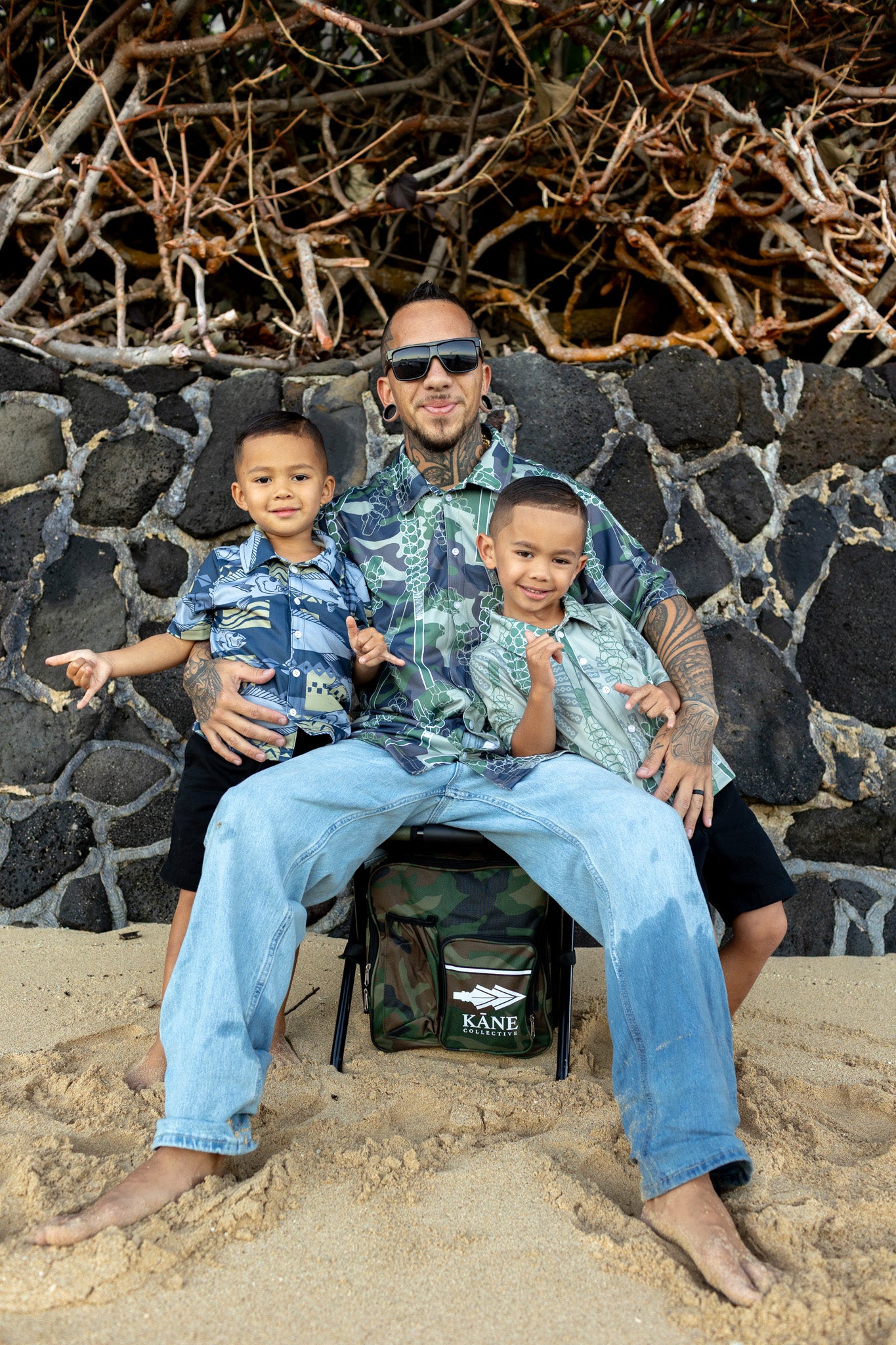 Lamaku Camo Dri Fit Aloha Shirt