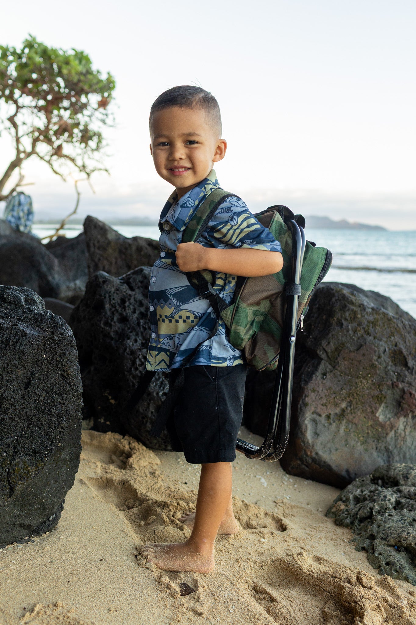 Keiki Uku Dri-Fit Aloha Shirt