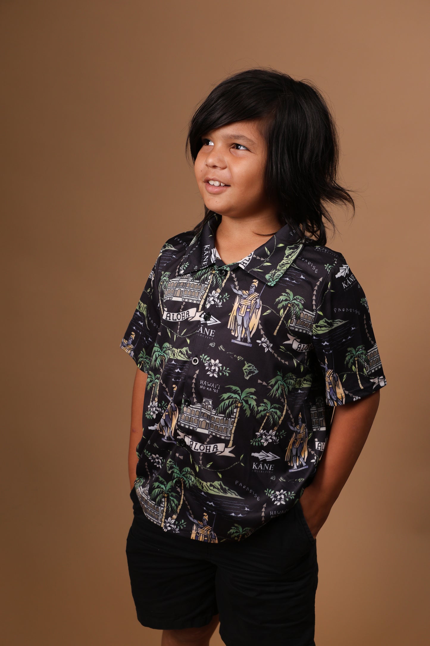 Keiki Kamehameha Day Dri-Fit Aloha Shirt