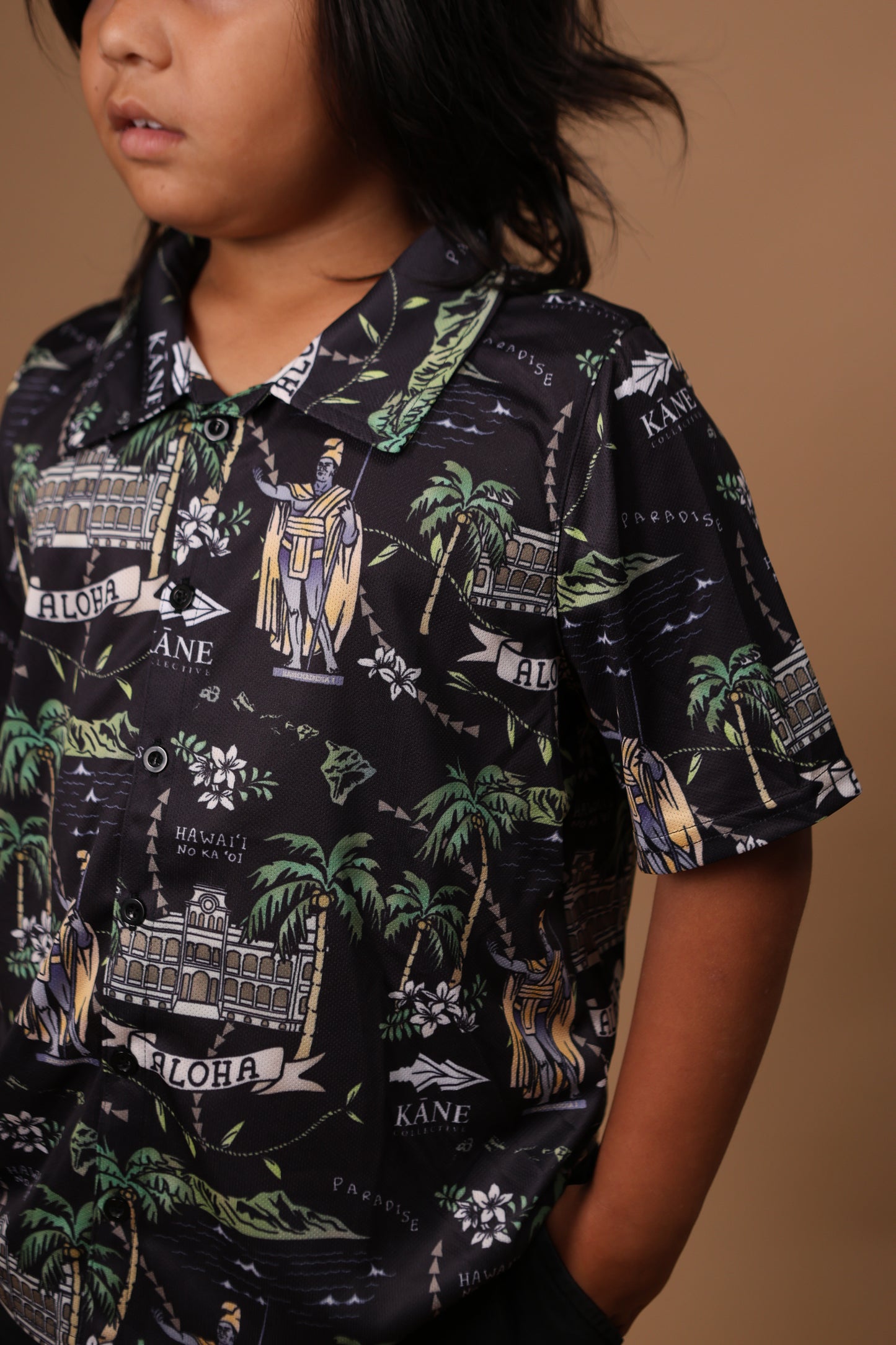 Keiki Kamehameha Day Dri-Fit Aloha Shirt