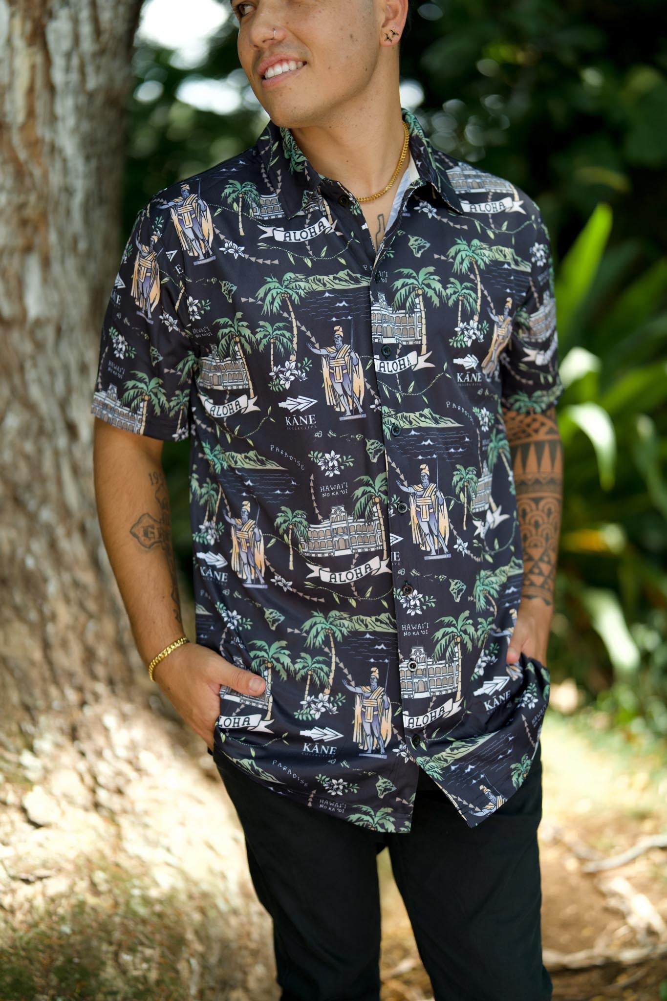 Kamehameha Day Dri Fit Aloha Shirt
