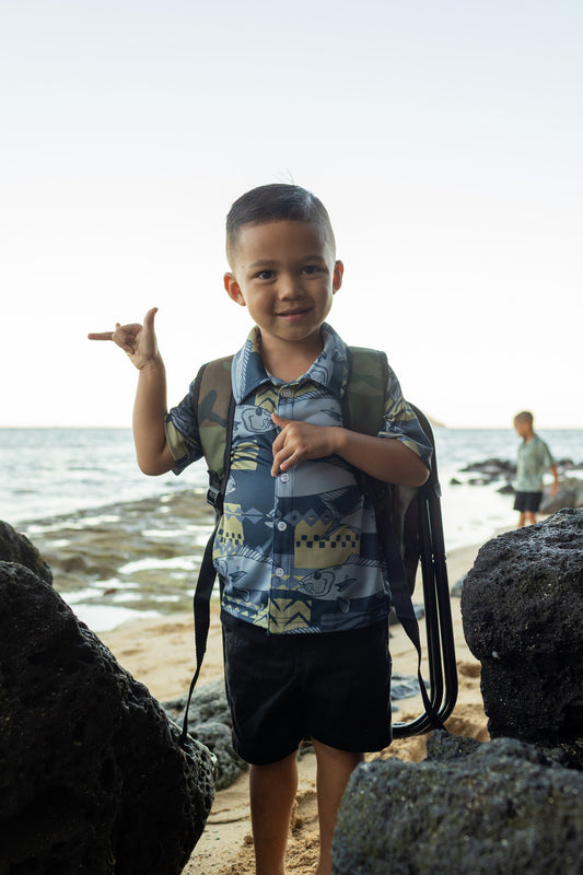Keiki Uku Dri-Fit Aloha Shirt