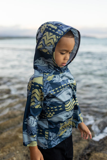 Keiki Uku Dri Fit Hooded Rashguard Long Sleeve