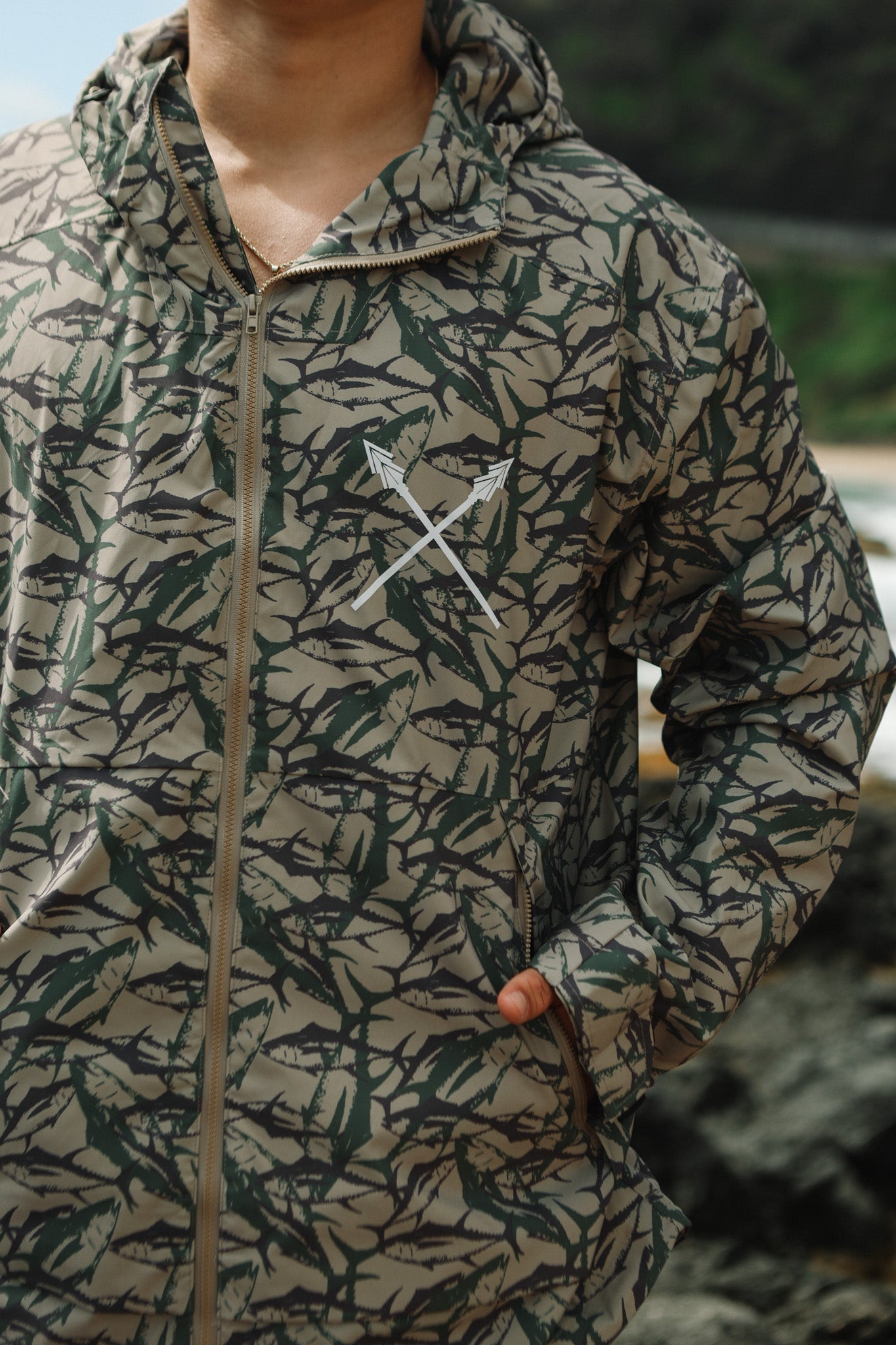 Ahi Camo Windbreaker