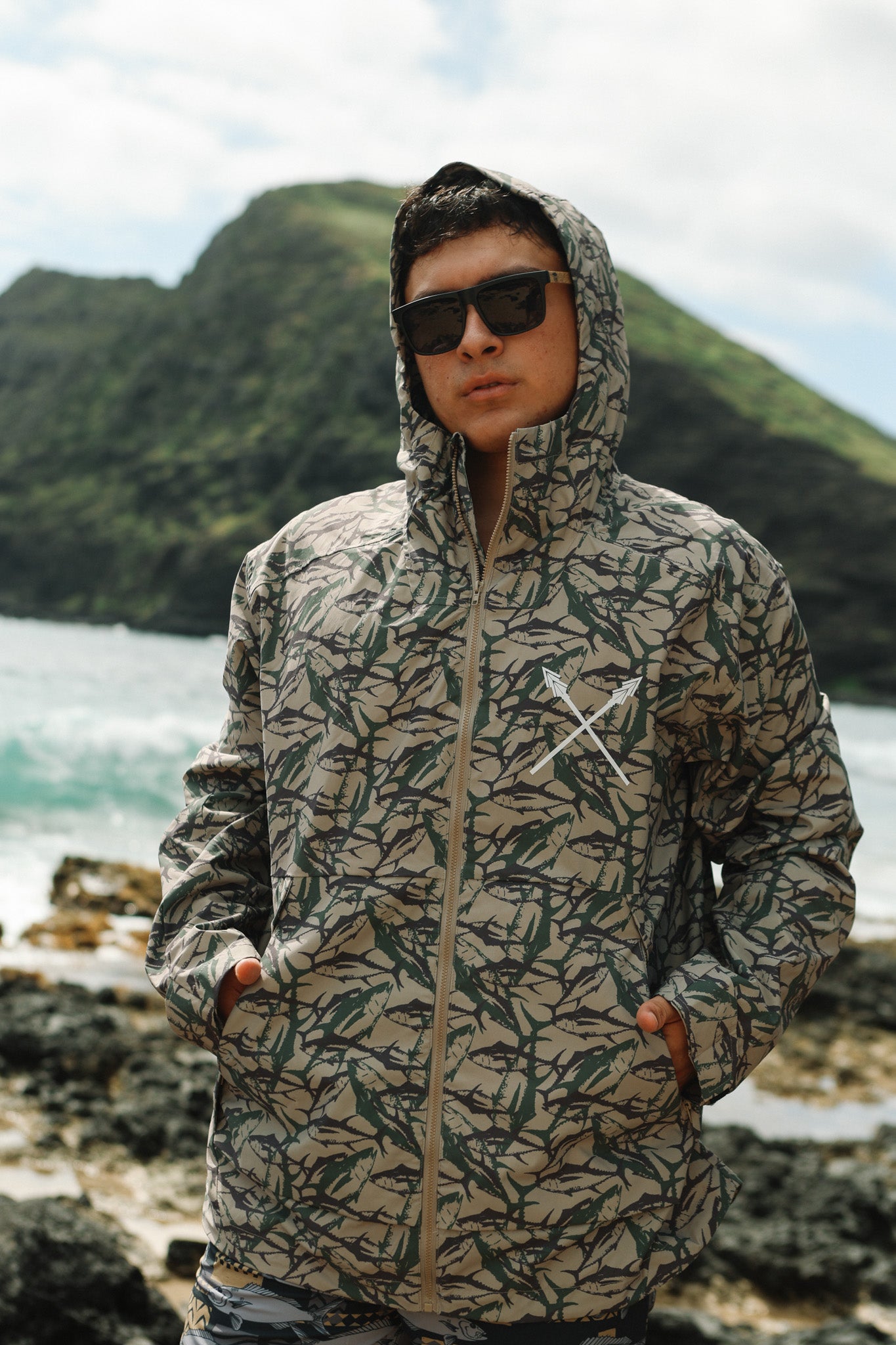 Ahi Camo Windbreaker