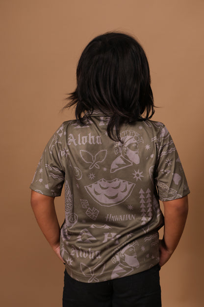 Keiki Mea Hawai'i Dri-Fit Aloha Shirt