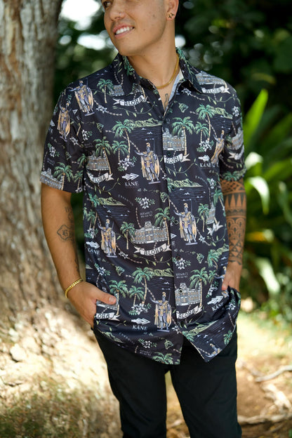 Kamehameha Day Dri Fit Aloha Shirt